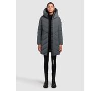 Steppmantel KHUJO "DARKA2", Damen, Gr. L, grau (foam grün), 100% Polyester, unifarben, regular fit ca. Mitte Oberschenkel, eingesetzt elastischer Bund, Mäntel Steppmantel (67098461-L) foam grün