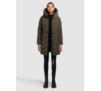 Steppmantel KHUJO "DARKA2", Damen, Gr. S, dunkelgrün, 100% Polyester, unifarben, regular fit ca. Mitte Oberschenkel, eingesetzt elastischer Bund, Mäntel Steppmantel (41090042-S) dunkelgrün