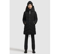 Steppmantel KHUJO "DARKA2", Damen, Gr. S, schwarz, 100% Polyester, unifarben, regular fit ca. Mitte Oberschenkel, eingesetzt elastischer Bund mit Windstopper, Mäntel Steppmantel (17083562-S) schwarz