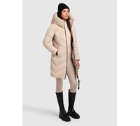 Steppmantel KHUJO "DARKA2", Damen, Gr. XXL, beige, 100% Polyester, unifarben, regular fit, eingesetzt elastischer Bund, Mäntel Steppmantel, Topseller (50910249-XXL) beige
