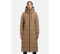 Steppmantel KHUJO "Deria3-YM", Damen, Gr. XXL (44), braun (nougat), Obermaterial: 100% Polyester; Innenfutter: 100% Polyester; Wattierung: 100% Polyester, Basic, A-Linie ca. Mitte Wade, hoch geschloss