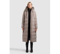 Steppmantel KHUJO "DERIA4", Damen, Gr. S, greige, 100% Polyester, unifarben, eingesetzt elastischer Bund mit Klettverschluss, Mäntel Steppmantel, Topseller (39188451-S) greige