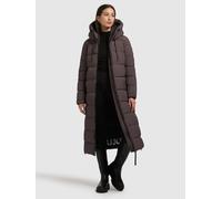 Steppmantel KHUJO "DERIA4", Damen, Gr. XS, moody plum, 100% Polyester, unifarben, eingesetzt elastischer Bund mit Klettverschluss, Mäntel Steppmantel (37182352-XS) moody plum