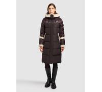 Steppmantel KHUJO "DESNA2", Damen, Gr. XL, moody plum, 100% Polyester, unifarben, regular fit knielang, eingesetzt elastischer Bund mit Windstopper, Mäntel Steppmantel (68920459-XL) moody plum