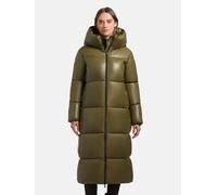 Steppmantel KHUJO "Destiny", Damen, Gr. S (36), olivgrün, Obermaterial: 100% Polyurethan; Innenfutter: 100% Polyester; Wattierung: 100% Polyester; Beschichtung: 100% Polyurethan, gerade wadenlang, hoc