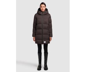 Steppmantel KHUJO "DIDO4", Damen, Gr. L, moody plum, 100% Nylon, unifarben, regular fit Po-bedeckend, eingesetzt elastischer Bund mit Windstopper, Mäntel Steppmantel (57121957-L) moody plum