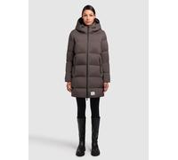 Steppmantel KHUJO "DIDO4", Damen, Gr. M, graphite grau, 100% Nylon, unifarben, regular fit Po-bedeckend, eingesetzt elastischer Bund mit Windstopper, Mäntel Steppmantel (41949852-M) graphite grau