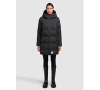 Steppmantel KHUJO "DIDO4", Damen, Gr. M, schwarz, 100% Nylon, unifarben, regular fit Po-bedeckend, eingesetzt elastischer Bund mit Windstopper, Mäntel Steppmantel (66193638-M) schwarz