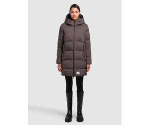 Steppmantel KHUJO "DIDO4", Damen, Gr. S, graphite grau, 100% Nylon, unifarben, eingesetzt elastischer Bund mit Windstopper, Mäntel Steppmantel (41949852-S) graphite grau