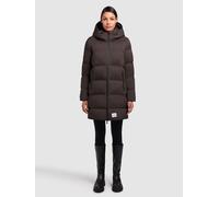 Steppmantel KHUJO "DIDO4", Damen, Gr. XL, moody plum, 100% Nylon, unifarben, regular fit Po-bedeckend, eingesetzt elastischer Bund mit Windstopper, Mäntel Steppmantel (57121957-XL) moody plum