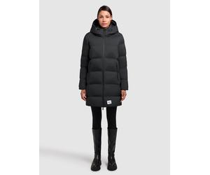 Steppmantel KHUJO "DIDO4", Damen, Gr. XL, schwarz, 100% Nylon, unifarben, regular fit Po-bedeckend, eingesetzt elastischer Bund mit Windstopper, Mäntel Steppmantel (66193638-XL) schwarz