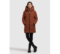 Steppmantel KHUJO "DIER 2IN1 (EINSATZ HERAUSNEHMBAR)", Damen, Gr. L, russet braun, 100% Polyester, unifarben, regular fit hüftlang, eingesetzt elastischer Bund mit Windstopper, Mäntel Steppmantel (332