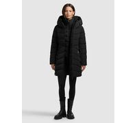Steppmantel KHUJO "DIER 2IN1 (EINSATZ HERAUSNEHMBAR)", Damen, Gr. L, schwarz, 100% Polyester, unifarben, regular fit hüftlang, eingesetzt elastischer Bund mit Windstopper, Mäntel Steppmantel (54093901