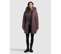 Steppmantel KHUJO "DIER 2IN1 (EINSATZ HERAUSNEHMBAR)", Damen, Gr. S, orchid lila, 100% Polyester, unifarben, regular fit hüftlang, eingesetzt elastischer Bund mit Windstopper, Mäntel Steppmantel (1420