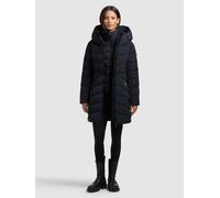 Steppmantel KHUJO "DIER 2IN1 (EINSATZ HERAUSNEHMBAR)", Damen, Gr. S, port blau, 100% Polyester, unifarben, regular fit hüftlang, eingesetzt elastischer Bund mit Windstopper, Mäntel Steppmantel (646932