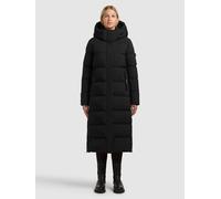 Steppmantel KHUJO "DOTE2", Damen, Gr. L, schwarz, 100% Polyester, unifarben, regular fit wadenlang, eingesetzt elastischer Bund mit Windstopper, Mäntel Steppmantel (47103924-L) schwarz