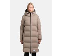 Steppmantel KHUJO "Finnie3", Damen, Gr. XXL (44), beige, Obermaterial: 100% Nylon; Innenfutter: 100% Nylon; Wattierung: 100% Polyester, Basic, tailliert ca. Mitte Knie, hoch geschlossener Ausschnitt, 