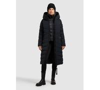 Steppmantel KHUJO "FISKA 2IN1 (EINSATZ HERAUSNEHMBAR)", Damen, Gr. M, port blau, 100% Polyester, unifarben, eingesetzt elastischer Bund mit Windstopper, Mäntel Steppmantel (72823324-M) port blau