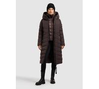 Steppmantel KHUJO "FISKA 2IN1 (EINSATZ HERAUSNEHMBAR)", Damen, Gr. XL, moody plum, 100% Polyester, unifarben, eingesetzt elastischer Bund mit Windstopper, Mäntel Steppmantel (48238642-XL) moody plum