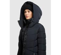 Steppmantel KHUJO "FISKA", Damen, Gr. S (36), port blau, Steppware, Obermaterial: 100% Polyester. Futter: 100% Nylon. Wattierung: 100% Polyester, unifarben, knielang, elastischer Bund, Mäntel Steppman