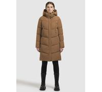 Steppmantel KHUJO "GRAYA", Damen, Gr. S, braun (hellbraun), 70% Baumwolle, 30% Polyamid, unifarben, regular fit ca. Mitte Oberschenkel, Mäntel Steppmantel (56314949-S) hellbraun