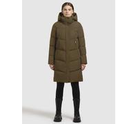 Steppmantel KHUJO "GRAYA", Damen, Gr. XL, grün (khaki), 70% Baumwolle, 30% Polyamid, unifarben, regular fit ca. Mitte Oberschenkel, Mäntel Steppmantel (53409562-XL) khaki