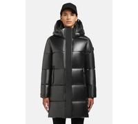 Steppmantel KHUJO "Haya Shiny-YM", Damen, Gr. XS (34), grau (dunkelgrau), Obermaterial: 100% Polyester, Beschichtung: 100% Polyurethan, Futter: 100% Nylon, Wattierung: 100% Polyester, Basic, gerade ca