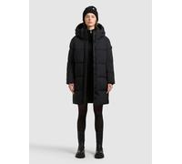 Steppmantel KHUJO "HAYA2 MATT", Damen, Gr. S, schwarz, 100% Polyester, unifarben, regular fit ca. Mitte Oberschenkel, eingesetzt elastischer Bund mit Windstopper, Mäntel Steppmantel (31194145-S) schwa