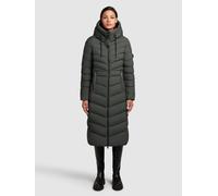 Steppmantel KHUJO "INGRAM4", Damen, Gr. XS, grün (foam grün), 100% Polyester, unifarben, regular fit knielang, eingesetzt elastischer Bund, Mäntel Steppmantel (96591139-XS) foam grün