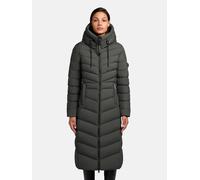Steppmantel KHUJO "Ingram4-YM", Damen, Gr. XL (42), grün, Obermaterial: 100% Polyester; Innenfutter: 100% Nylon; Wattierung: 100% Polyester, modisch, tailliert ca. Mitte Wade, hoch geschlossener Aussc