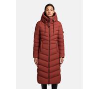 Steppmantel KHUJO "Ingram4-YM", Damen, Gr. XL42, rot (dunkelrot), Obermaterial: 100% Polyester; Innenfutter: 100% Nylon; Wattierung: 100% Polyester, Modisch, tailliert ca. Mitte Wade, hoch geschlossen