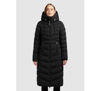 Steppmantel KHUJO "INGRAM5", Damen, Gr. S (36), schwarz, Steppware, Obermaterial: 100% Polyester. Futter: 100% Nylon. Wattierung: 100% Polyester, unifarben, wadenlang, elastischer Bund, Mäntel Steppma