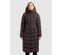 Steppmantel KHUJO "INGRAM5", Damen, Gr. XXL (44), braun (moody plum), Steppware, Obermaterial: 100% Polyester. Futter: 100% Nylon. Wattierung: 100% Polyester, unifarben, wadenlang, elastischer Bund, M