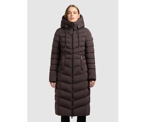 Steppmantel KHUJO "INGRAM5", Damen, Gr. XXL (44), braun (moody plum), Steppware, Obermaterial: 100% Polyester. Futter: 100% Nylon. Wattierung: 100% Polyester, unifarben, wadenlang, elastischer Bund, M