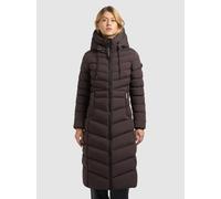 Steppmantel KHUJO "INGRAM6", Damen, Gr. M, moody plum, Web, Obermaterial: 100% Polyester. Futter: 100% Nylon. Füllung: 100% Polyester, unifarben, wadenlang, elastischer Bund, Mäntel Steppmantel, mit W