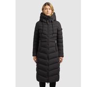 Steppmantel KHUJO "INGRAM6", Damen, Gr. XXL, steel depth grau, Web, Obermaterial: 100% Polyester. Futter: 100% Nylon. Füllung: 100% Polyester, unifarben, wadenlang, elastischer Bund, Mäntel Steppmante