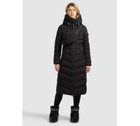 Steppmantel KHUJO "INGRAM6 WITH BAG", Damen, Gr. S, schwarz, Web, 100% Polyester, unifarben, regular fit wadenlang, eingesetzt elastischer Bund, Mäntel Steppmantel (91562965-S) schwarz