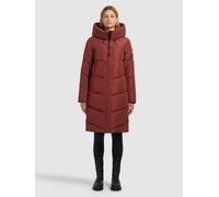 Steppmantel KHUJO "JANGE", Damen, Gr. M, rot (dunkelrot), 100% Polyester, unifarben, loose fit, eingesetzt elastischer Bund, Mäntel Steppmantel (66826236-M) dunkelrot