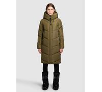 Steppmantel KHUJO "JANGE", Damen, Gr. XXL, scrub grün, 100% Polyester, unifarben, loose fit, eingesetzt elastischer Bund, Mäntel Steppmantel (12736467-XXL) scrub grün