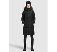 Steppmantel KHUJO "JILIAS5", Damen, Gr. M, schwarz, 100% Polyester, unifarben, regular fit knielang, eingesetzt elastischer Bund mit Windstopper, Mäntel Steppmantel (35432035-M) schwarz