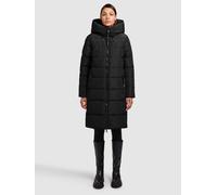 Steppmantel KHUJO "JILIAS5", Damen, Gr. XL, schwarz, 100% Polyester, unifarben, regular fit knielang, eingesetzt elastischer Bund, Mäntel Steppmantel (63525404-XL) schwarz