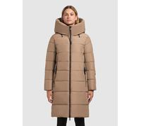 Steppmantel KHUJO "JILIAS6 MATT", Damen, Gr. M (38), cookie beige, Steppware, Obermaterial: 100% Polyester. Futter: 100% Nylon. Wattierung: 100% Polyester, unifarben, knielang, elastischer Bund, Mänte