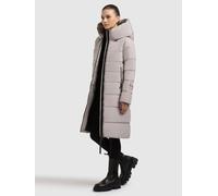 Steppmantel KHUJO "JILIAS6 MATT", Damen, Gr. XL, beige (blizzard grau), 100% Polyester, unifarben, regular fit knielang, eingesetzt elastischer Bund mit Windstopper, Mäntel Steppmantel (14207663-XL) b