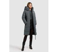 Steppmantel KHUJO "JILIAS6 MATT", Damen, Gr. XL, foam grün, 100% Polyester, unifarben, regular fit knielang, eingesetzt elastischer Bund mit Windstopper, Mäntel Steppmantel (42056729-XL) foam grün