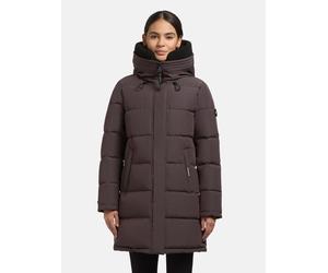Steppmantel KHUJO "Kelsi", Damen, Gr. L (40), pflaume, Obermaterial: 85% Polyester, 15% Baumwolle. Innenfutter: 100% Nylon. Wattierung: 100% Polyester, Basic, figurumspielend ca. Mitte Oberschenkel, h