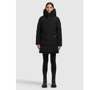 Steppmantel KHUJO "KELSI", Damen, Gr. L, schwarz, Canvas, 85% Polyester, 15% Baumwolle, unifarben, eingesetzt Rippbündchen mit Windstopper, Mäntel Steppmantel (71226425-L) schwarz