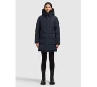 Steppmantel KHUJO "KELSI", Damen, Gr. M, port blau, Canvas, 85% Polyester, 15% Baumwolle, unifarben, eingesetzt Rippbündchen mit Windstopper, Mäntel Steppmantel (62334037-M) port blau