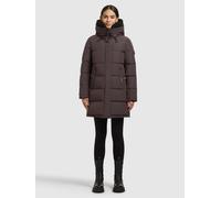 Steppmantel KHUJO "KELSI", Damen, Gr. S, moody plum, Canvas, 85% Polyester, 15% Baumwolle, unifarben, regular fit, eingesetzt Rippbündchen mit Windstopper, Mäntel Steppmantel (39386343-S) moody plum