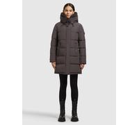 Steppmantel KHUJO "KELSI", Damen, Gr. XS, graphite grau, Canvas, 85% Polyester, 15% Baumwolle, unifarben, eingesetzt Rippbündchen mit Windstopper, Mäntel Steppmantel (88630763-XS) graphite grau