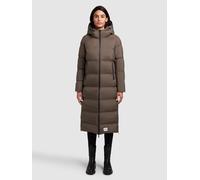 Steppmantel KHUJO "LAREA3", Damen, Gr. S, dull grün, 100% Nylon, unifarben, regular fit wadenlang, eingesetzt elastischer Bund, Mäntel Steppmantel (92616955-S) dull grün